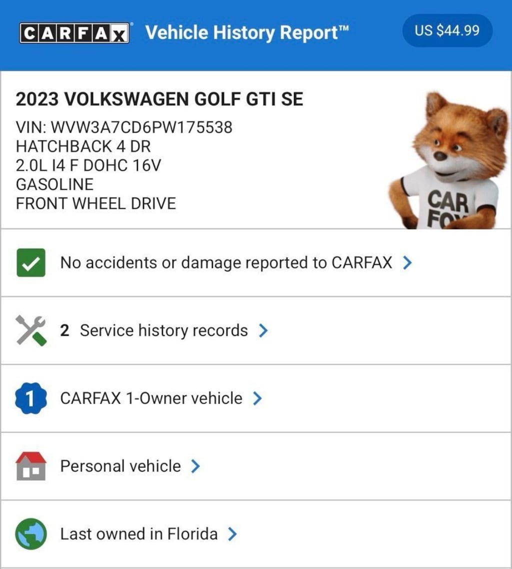 Used 2023 Volkswagen Golf GTI 2.0T SE Hatchback