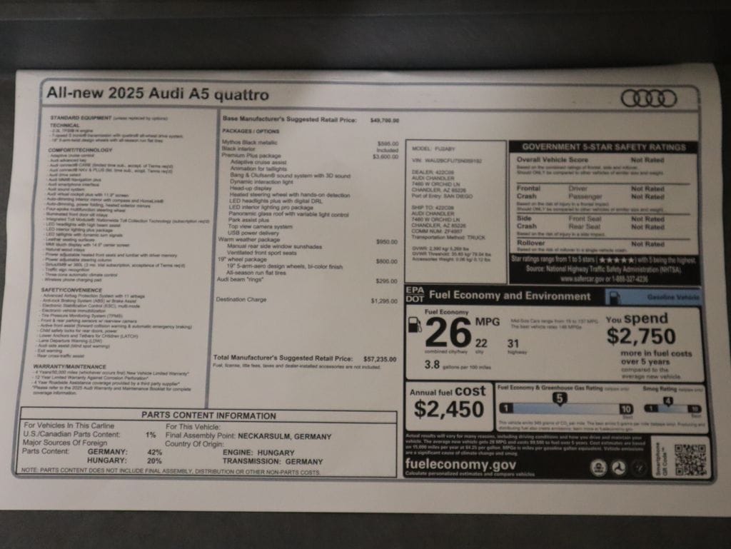 2025 Audi New A5 Premium Plus - Photo 9