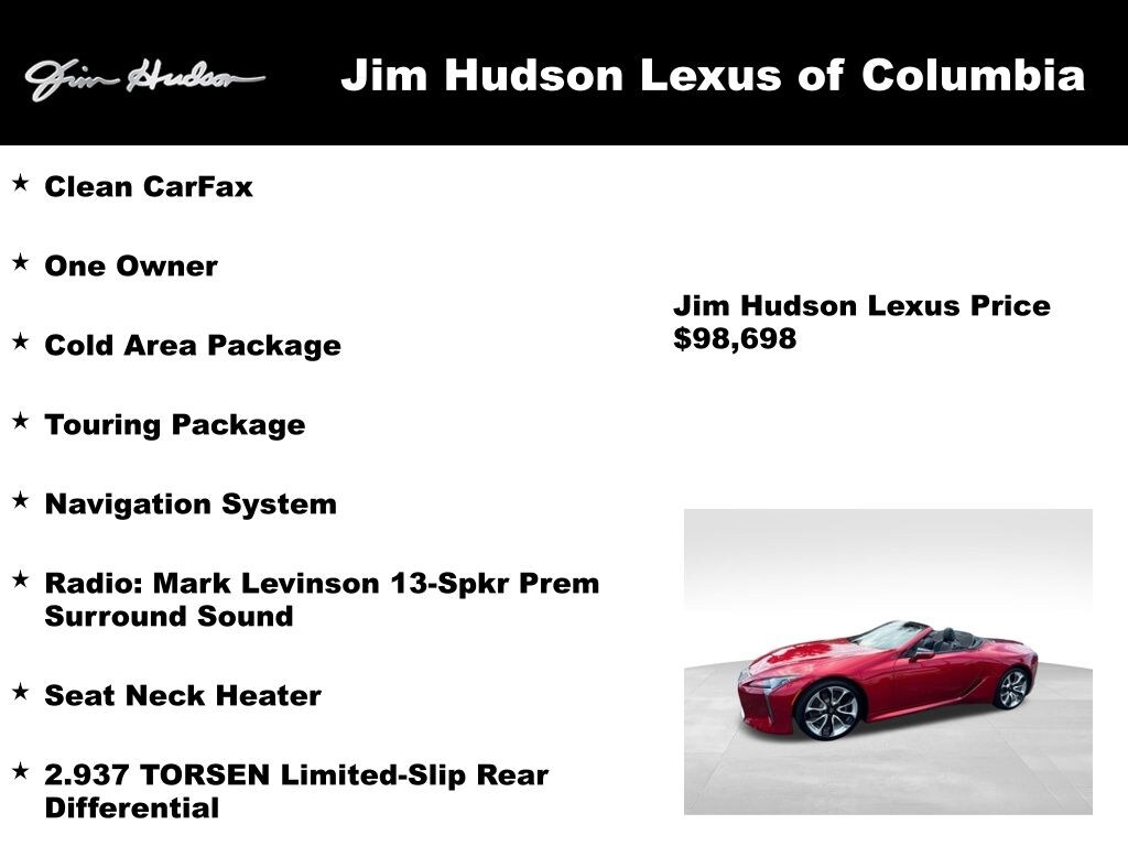 Certified 2023 Lexus LC 500 Convertible