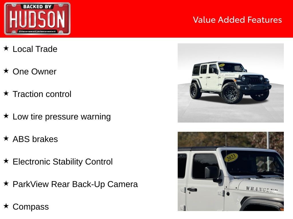 Used 2023 Jeep Wrangler 4-DOOR SPORT 4X4 SUV