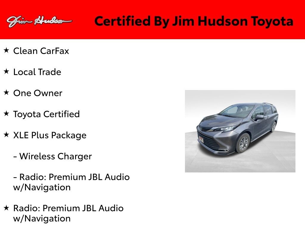 Certified 2023 Toyota Sienna XLE 7 Passenger Van Passenger Van