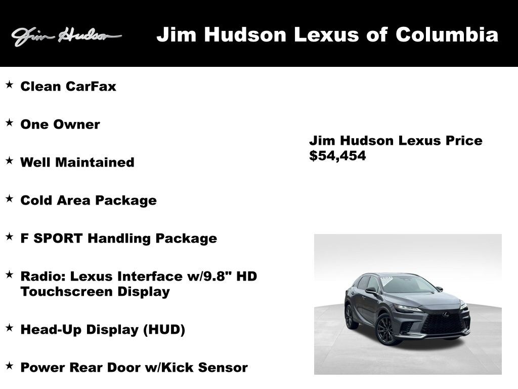 Certified 2023 Lexus RX 350 F SPORT Handling SUV