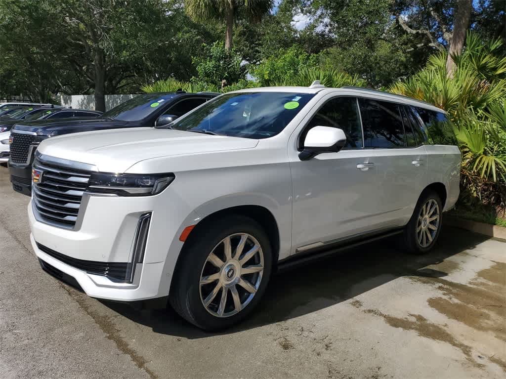 Used 2021 Cadillac Escalade Premium Luxury Platinum with VIN 1GYS3DKL9MR215371 for sale in Coral Springs, FL