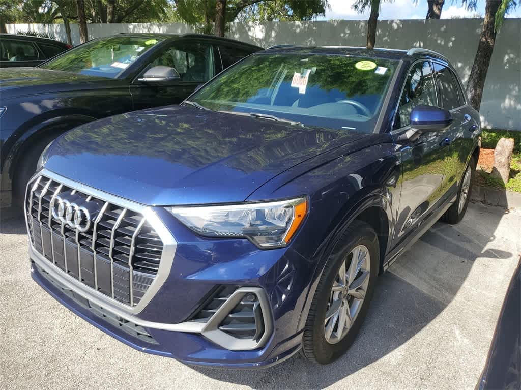 Certified 2021 Audi Q3 S Line Premium with VIN WA1DECF3XM1033054 for sale in Coral Springs, FL