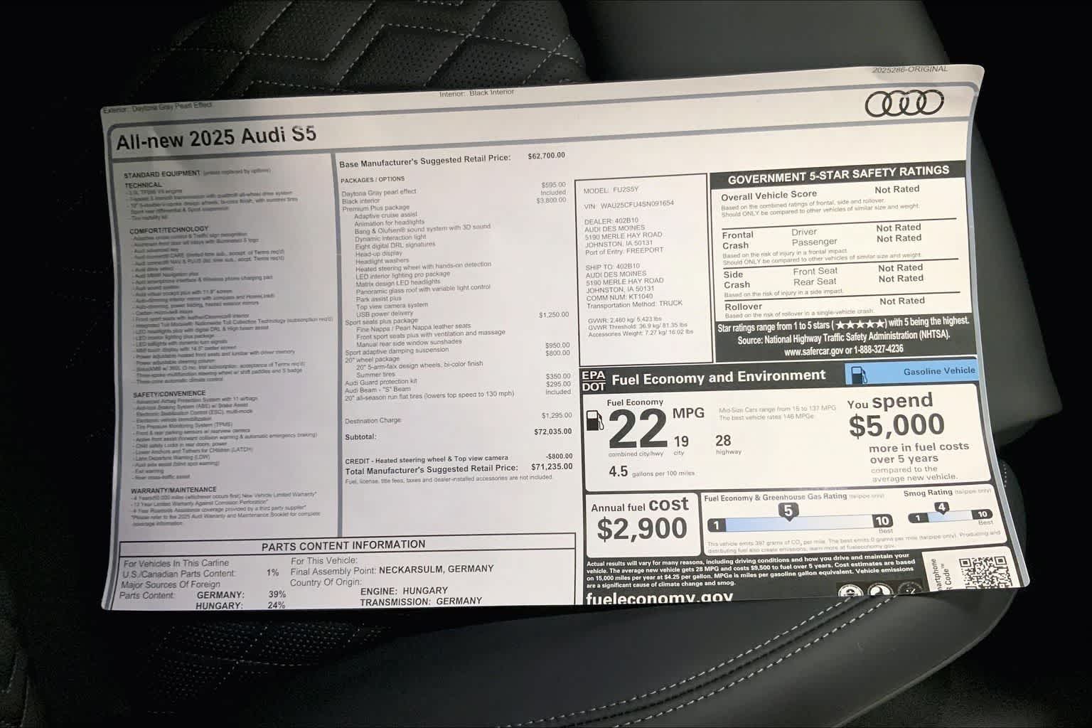 Thumbnail: 2025 Audi S5 - 22