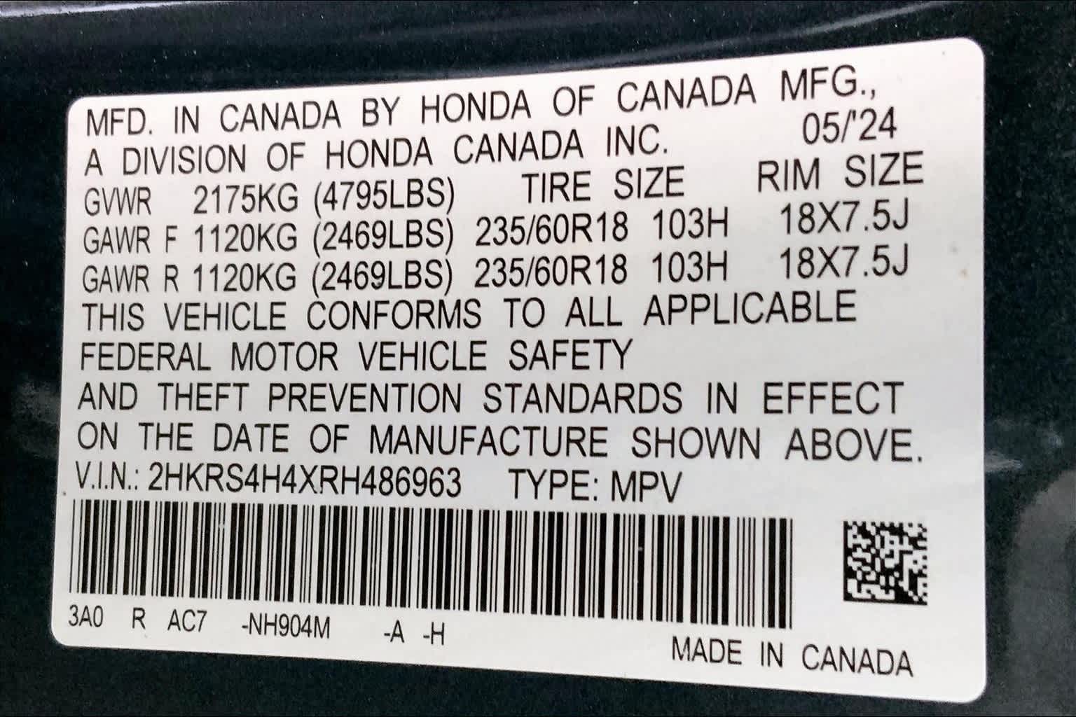 2024 Honda CR-V EX 19