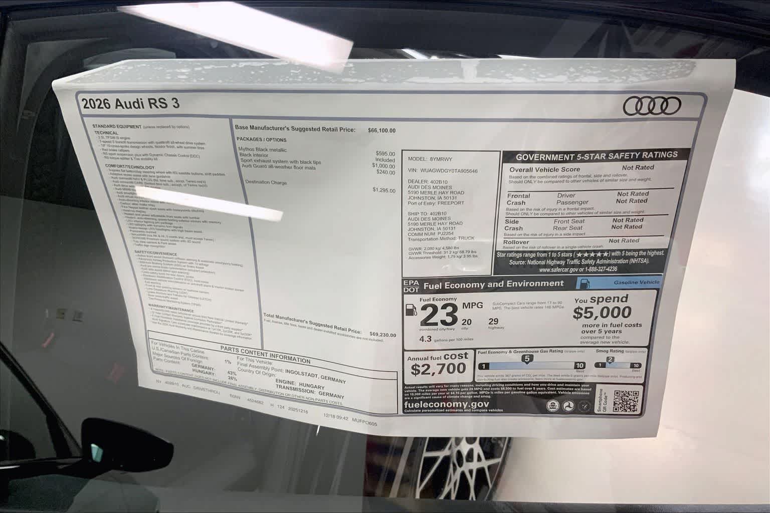 Thumbnail: 2026 Audi RS 3 - 22