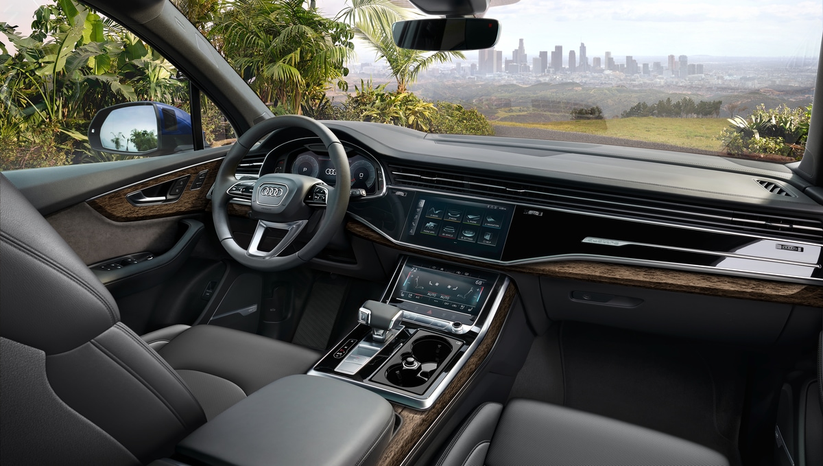 black Audi Q7 interior