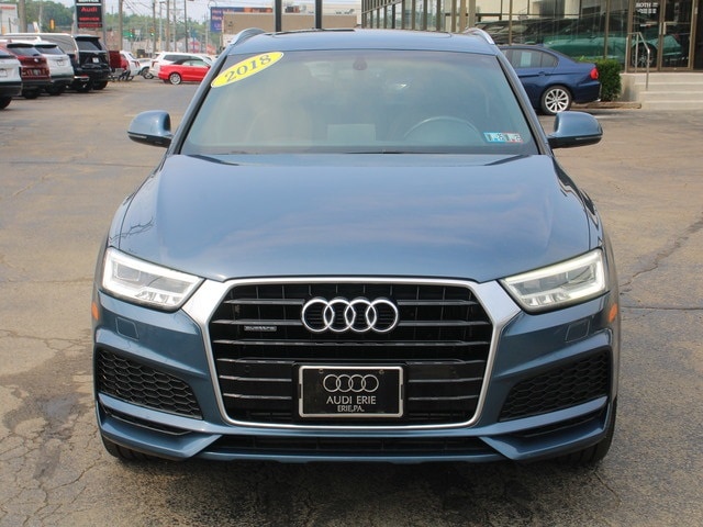 Used 2018 Audi Q3 Premium Plus with VIN WA1JCCFS4JR027067 for sale in Erie, PA