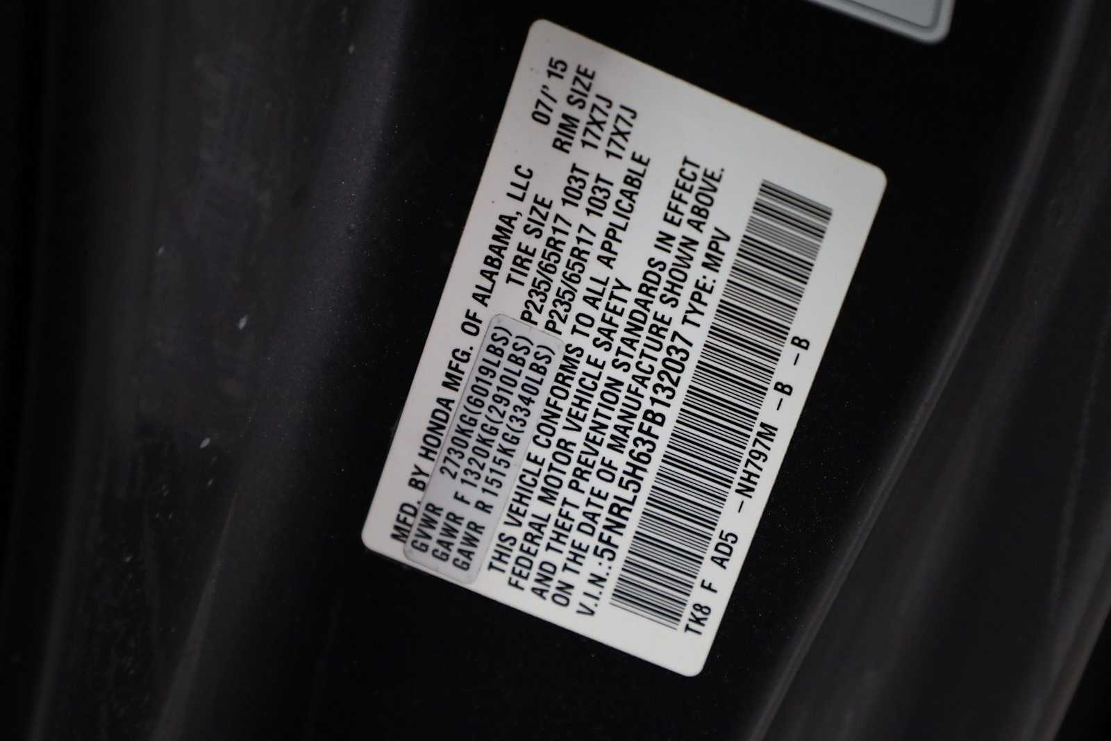 Thumbnail: 2015 Honda Odyssey - 40