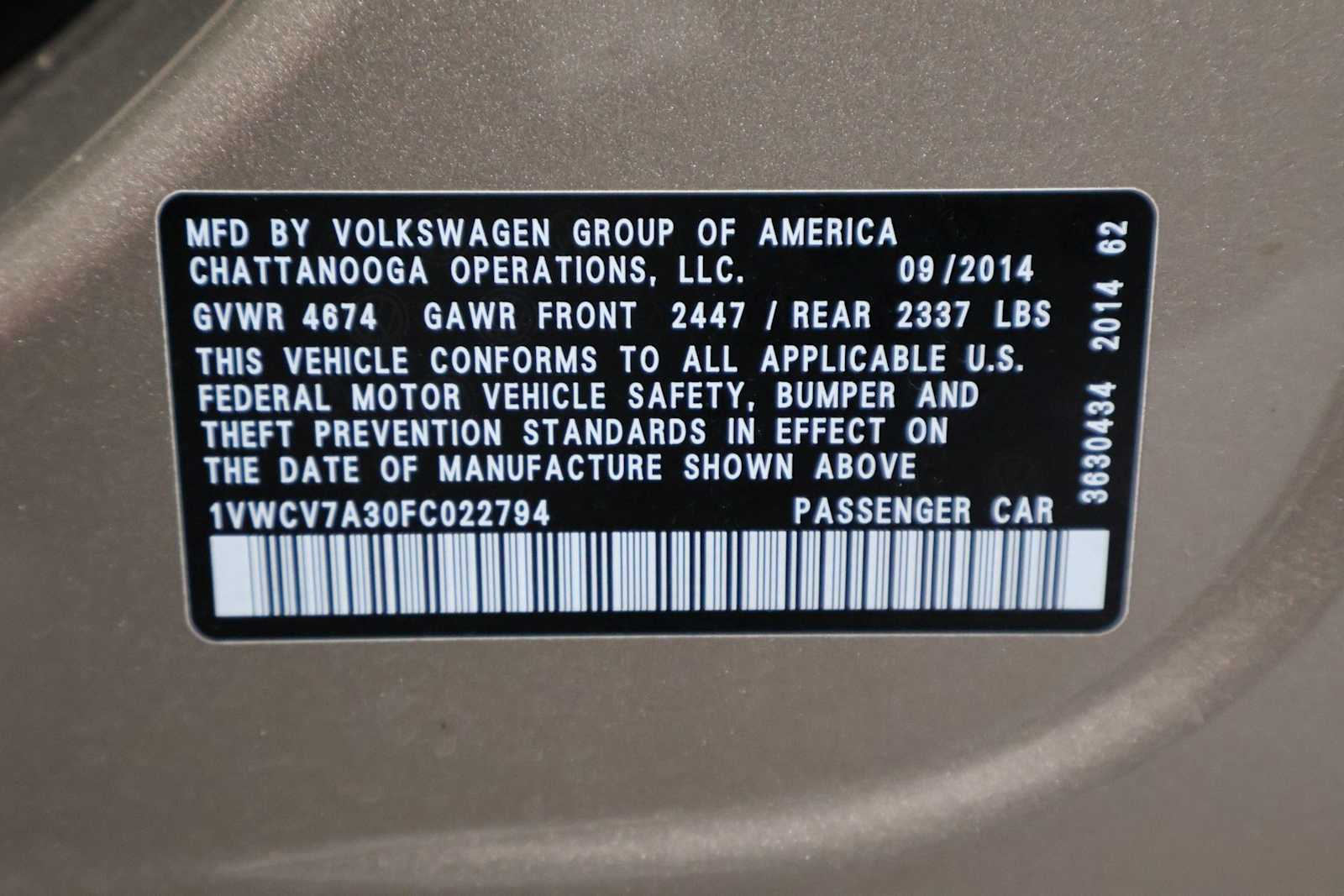 Thumbnail: 2015 Volkswagen Passat - 40