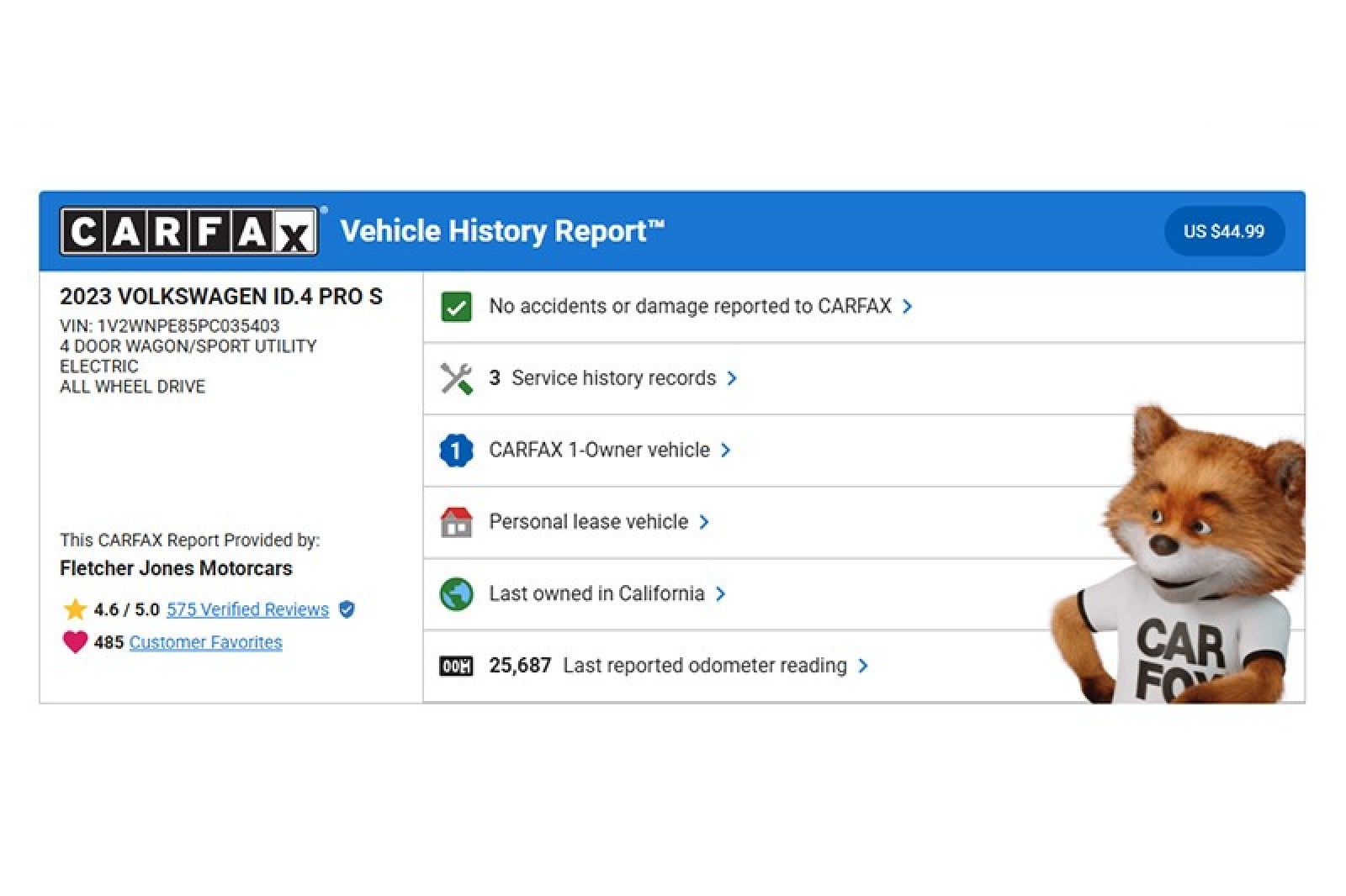 Used 2023 Volkswagen ID.4 PRO S with VIN 1V2WNPE85PC035403 for sale in Costa Mesa, CA