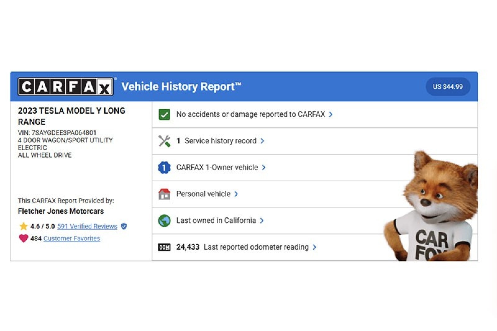 Used 2023 Tesla Model Y Long Range with VIN 7SAYGDEE3PA064801 for sale in Northfield, Minnesota