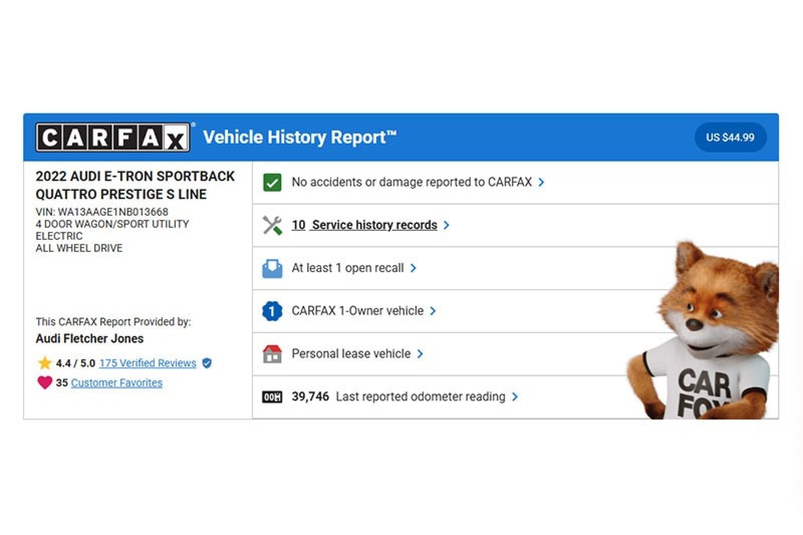 Used 2022 Audi e-tron Sportback Prestige with VIN WA13AAGE1NB013668 for sale in Costa Mesa, CA