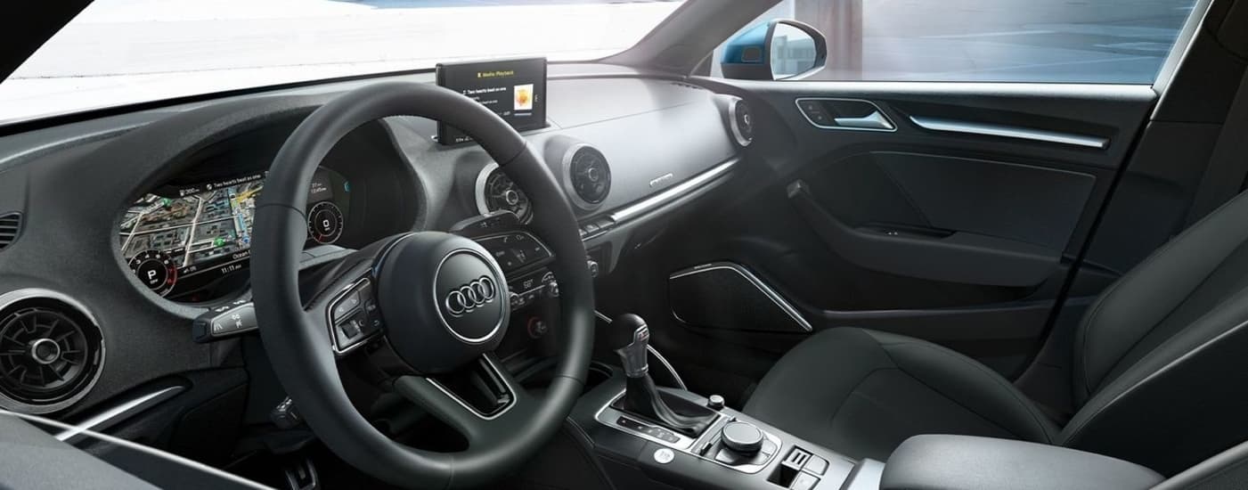 2020 Audi A3 sedan interior with dashboard technology