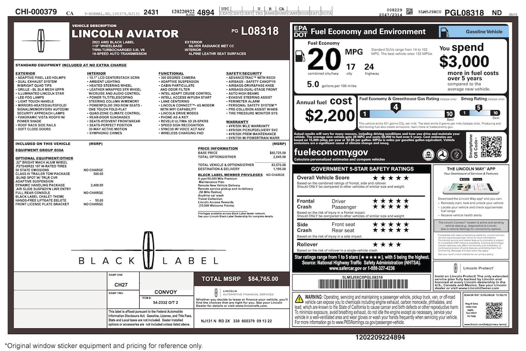 Used 2023 Lincoln Aviator Black Label AWD SUV