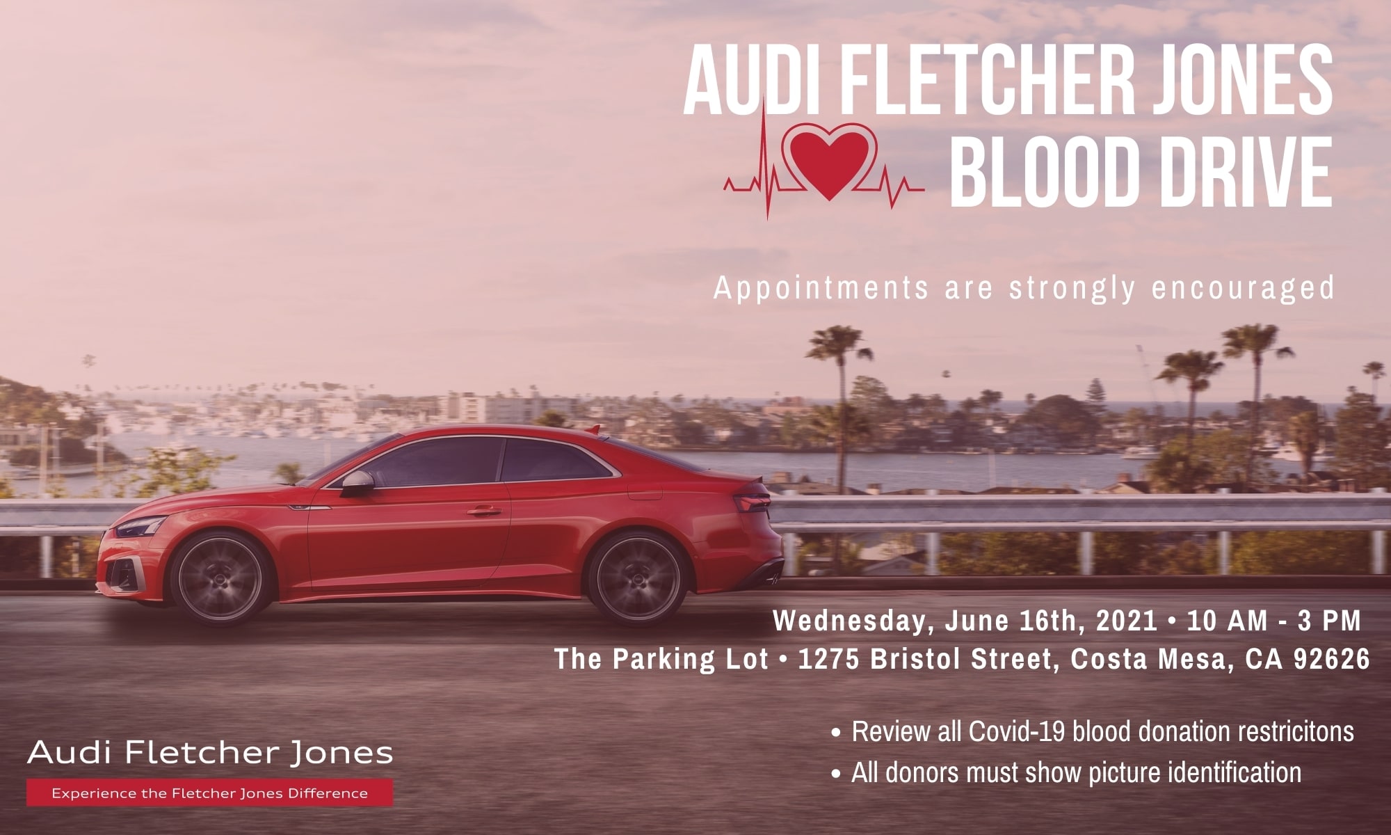 Give Back At Audi Fletcher Jones Blood Drive Audi Fletcher Jones