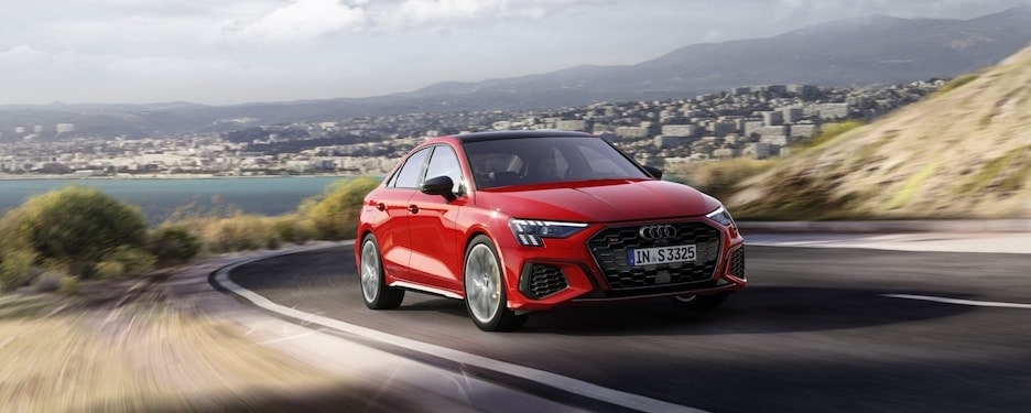 2022 Audi A3 driving on highway