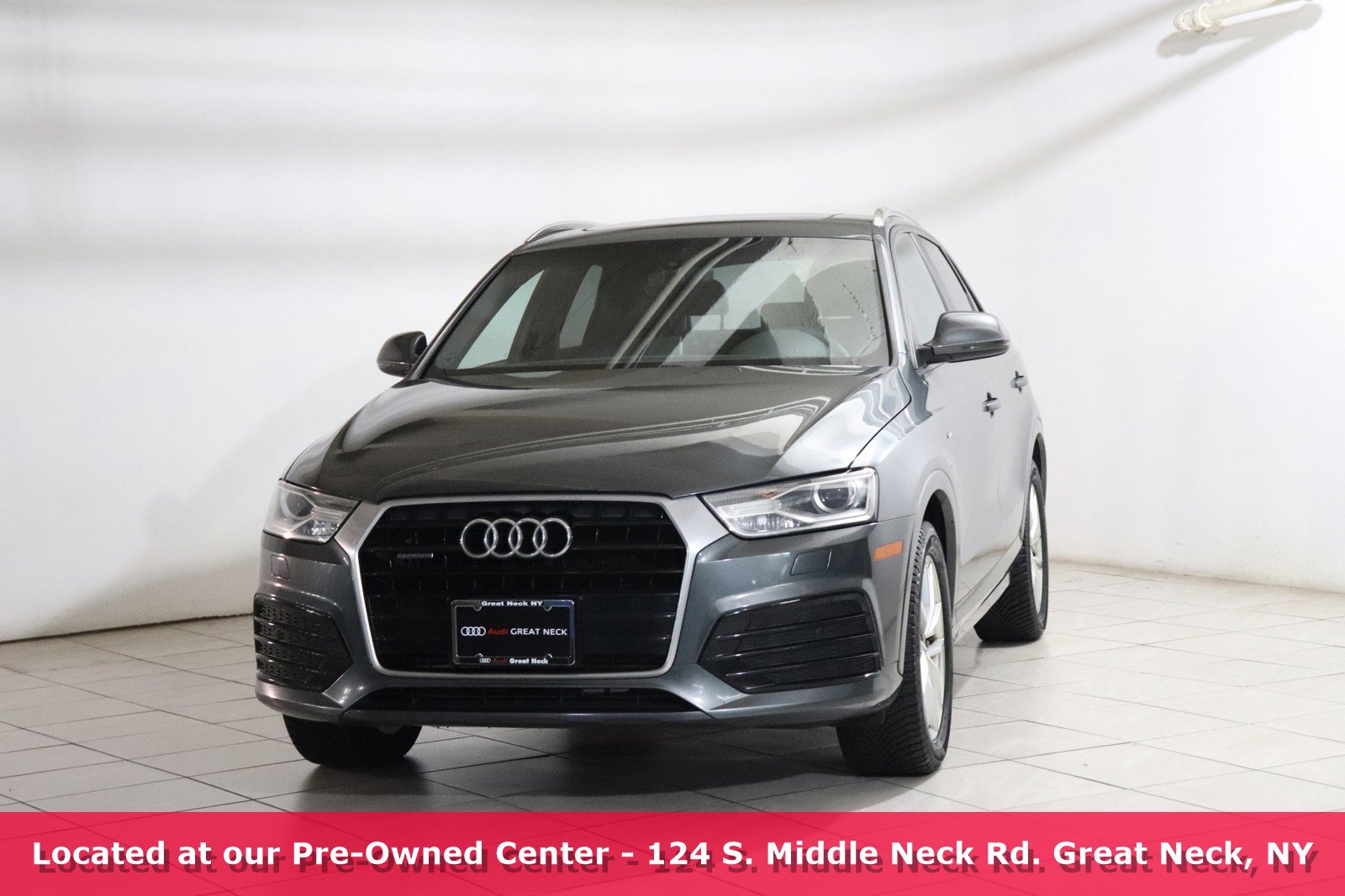 Used 2018 Audi Q3 Premium with VIN WA1ECCFSXJR019573 for sale in Great Neck, NY