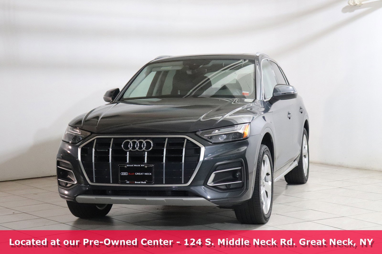 Used 2021 Audi Q5 Premium Plus with VIN WA1BAAFY2M2128141 for sale in Great Neck, NY