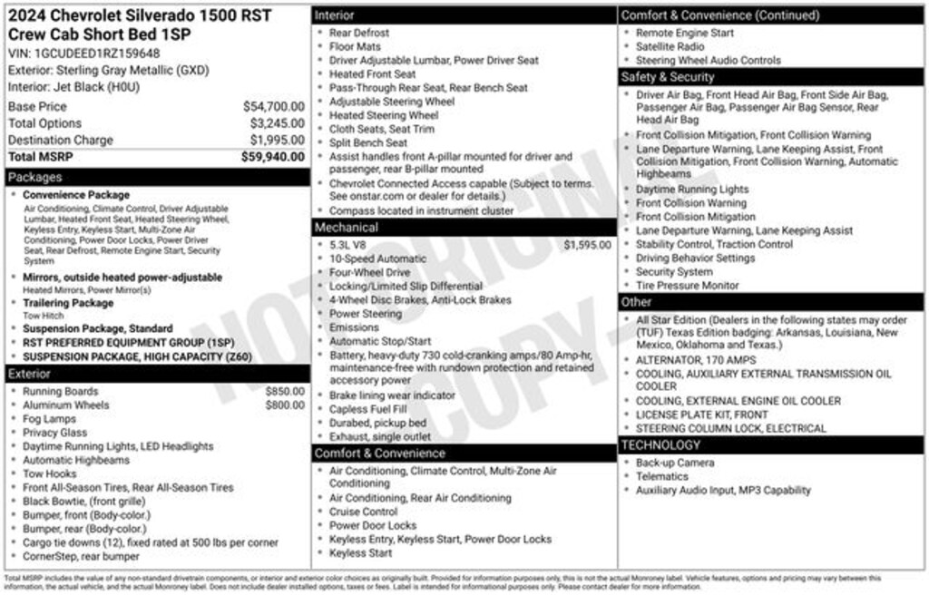 Used 2024 Chevrolet Silverado 1500 RST Truck