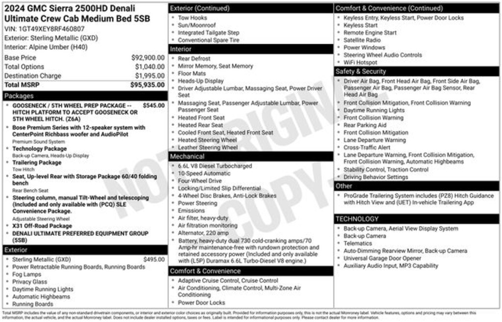 Used 2024 GMC Sierra 2500HD Denali Ultimate Truck