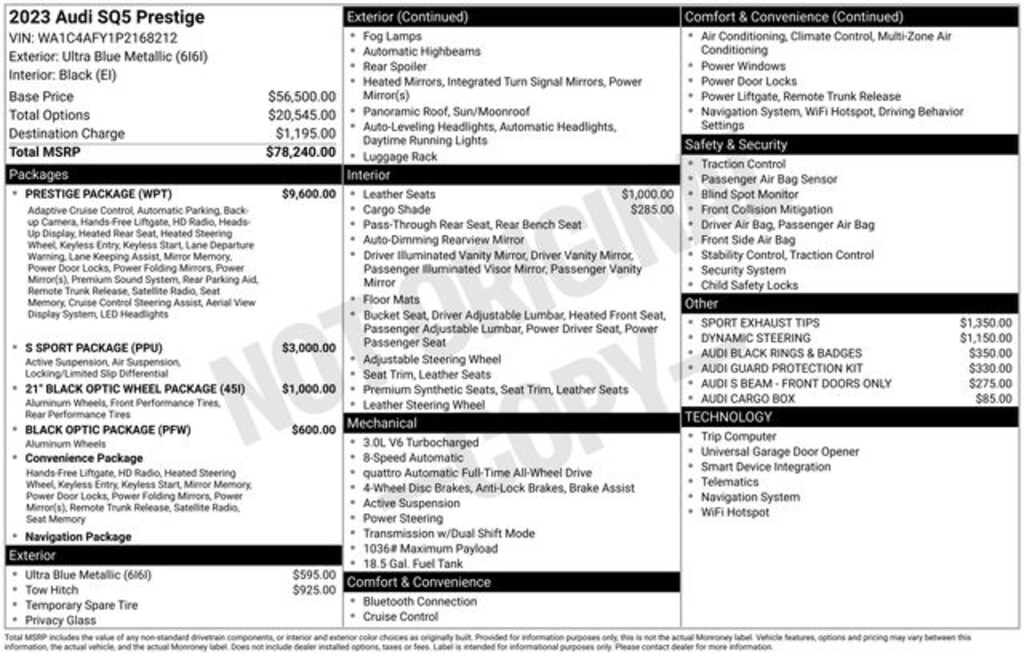 Used 2023 Audi SQ5 Prestige SUV