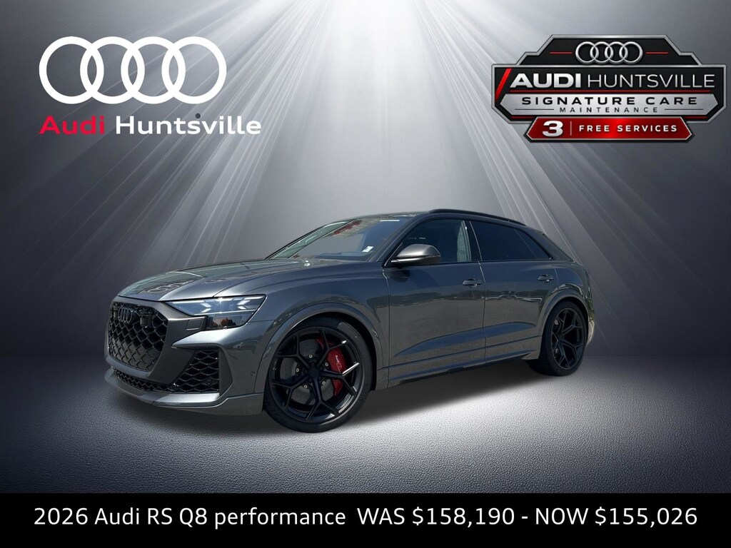 New 2026 Audi RS Q8 4.0T performance SUV