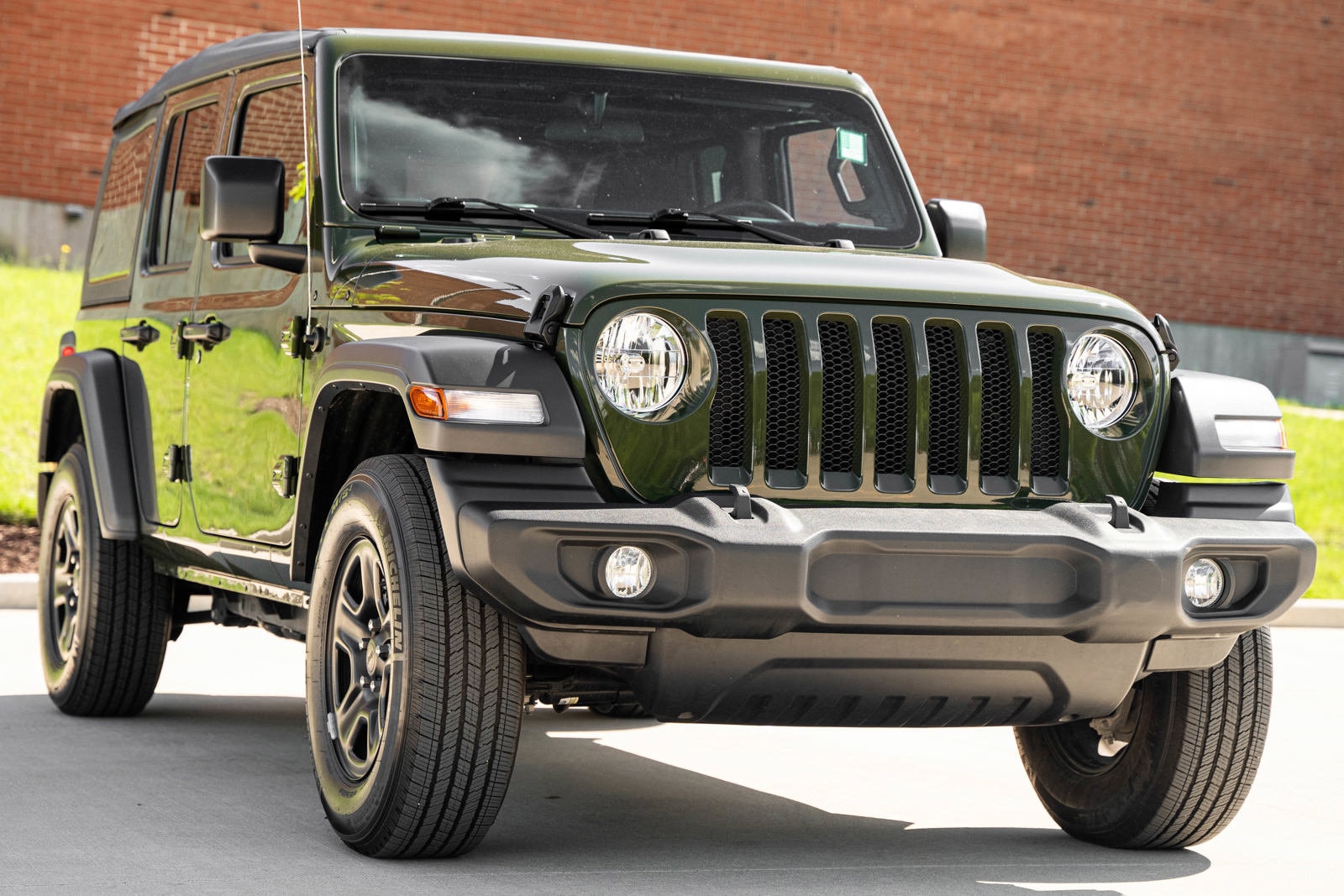 Used 2023 Jeep Wrangler 4-Door Sport with VIN 1C4HJXDN9PW665081 for sale in Kirkwood, MO