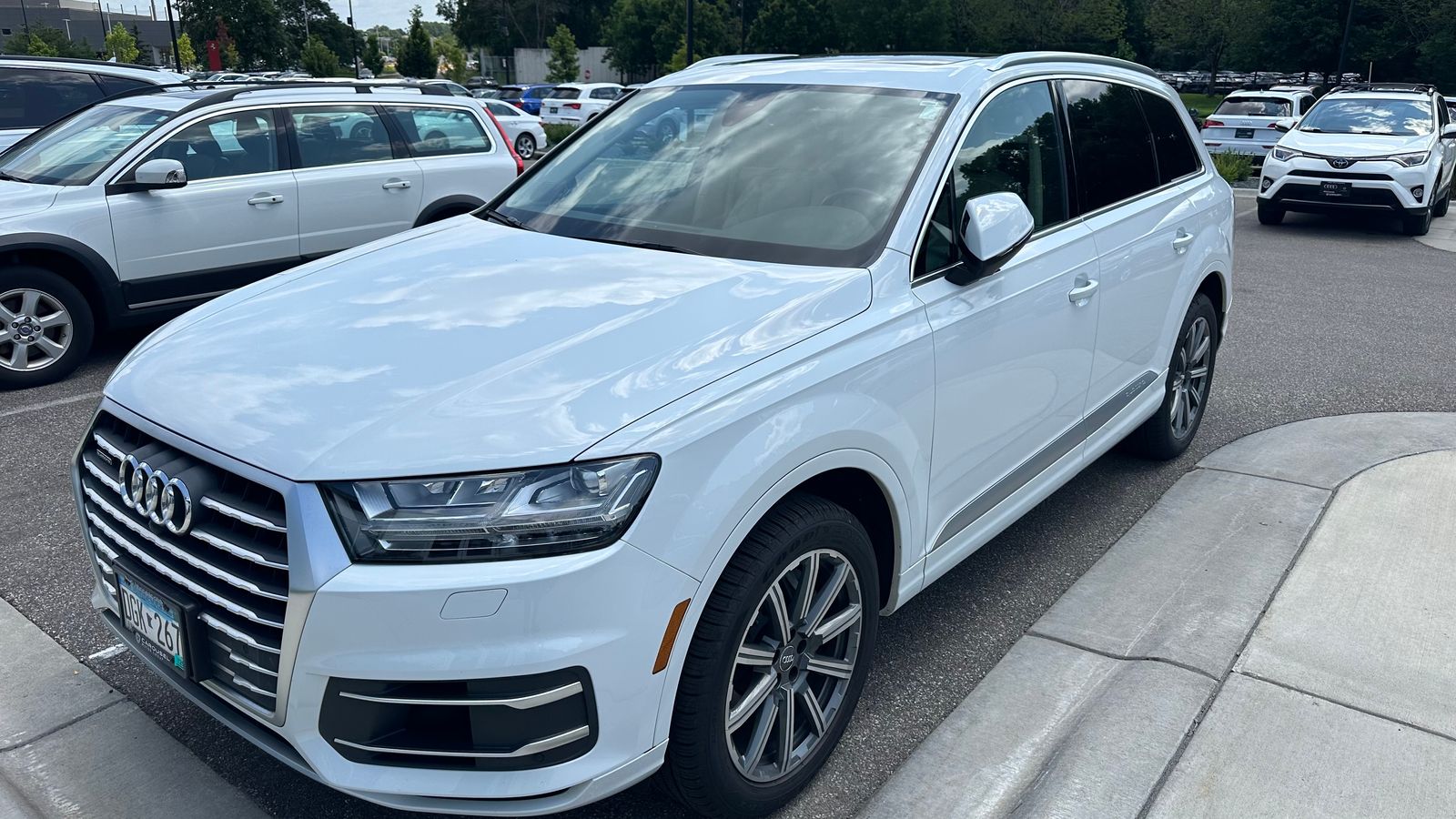 Used 2019 Audi Q7 Premium Plus with VIN WA1LAAF70KD013745 for sale in Minneapolis, MN