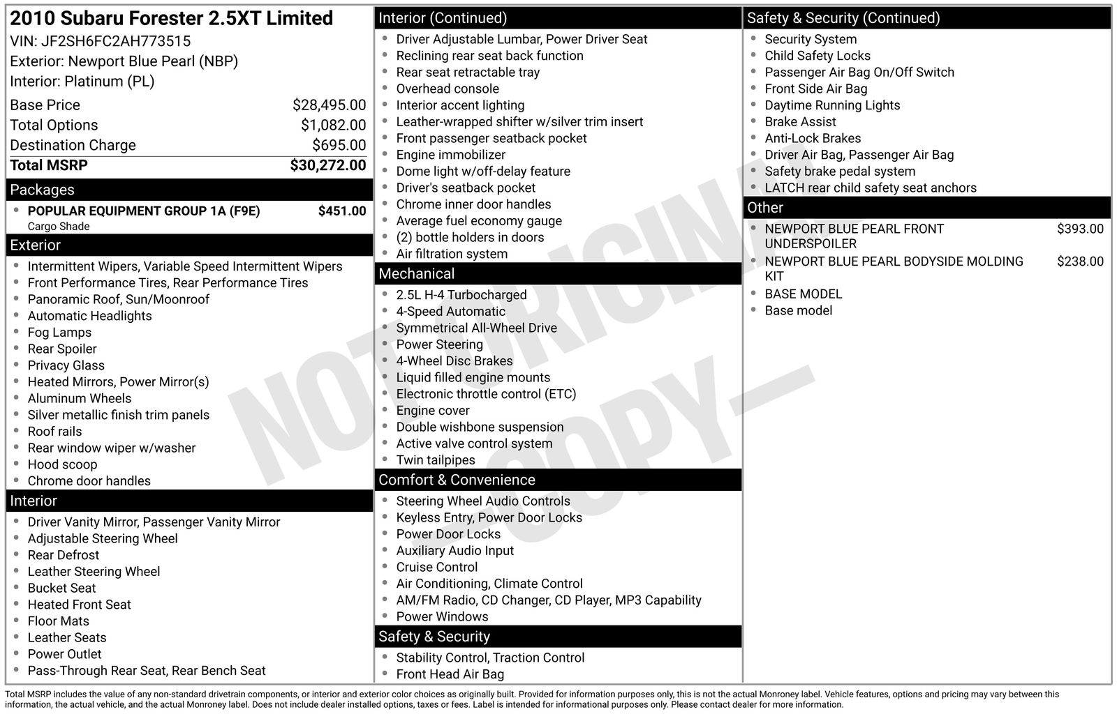 Thumbnail: 2010 Subaru Forester - 5