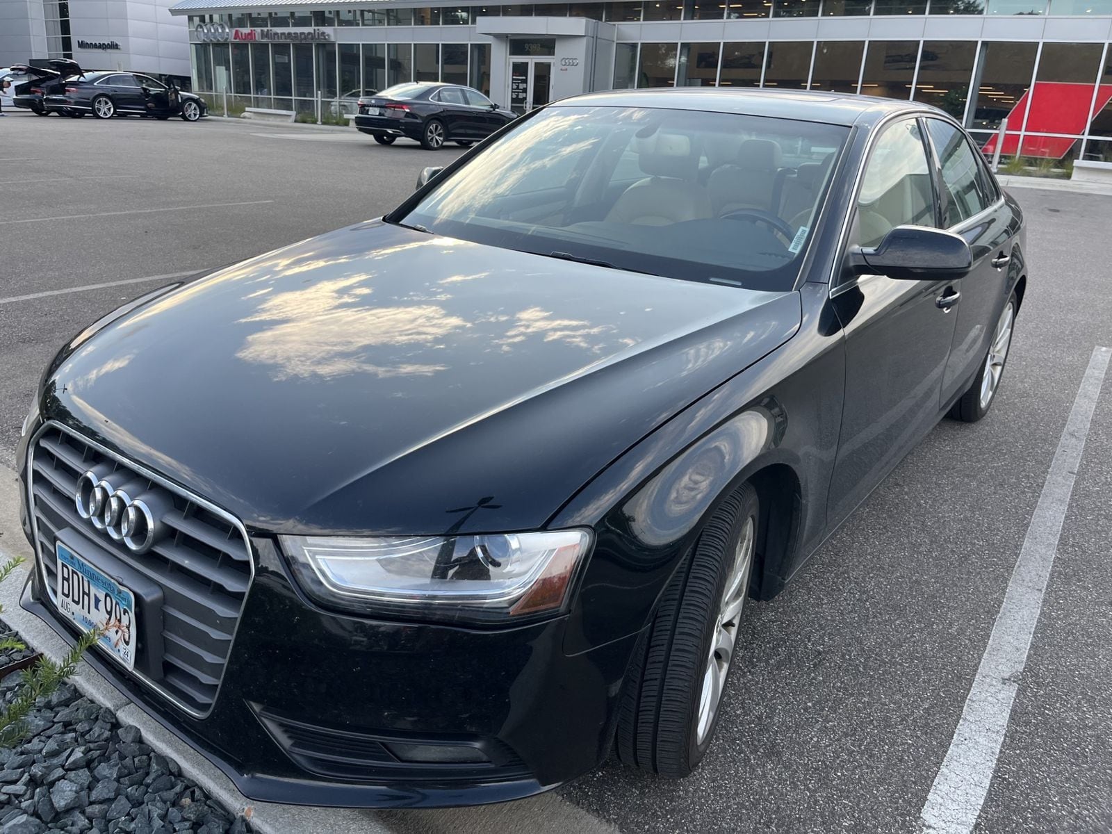 Used 2013 Audi A4 Premium with VIN WAUFFAFL1DN021350 for sale in Minneapolis, MN