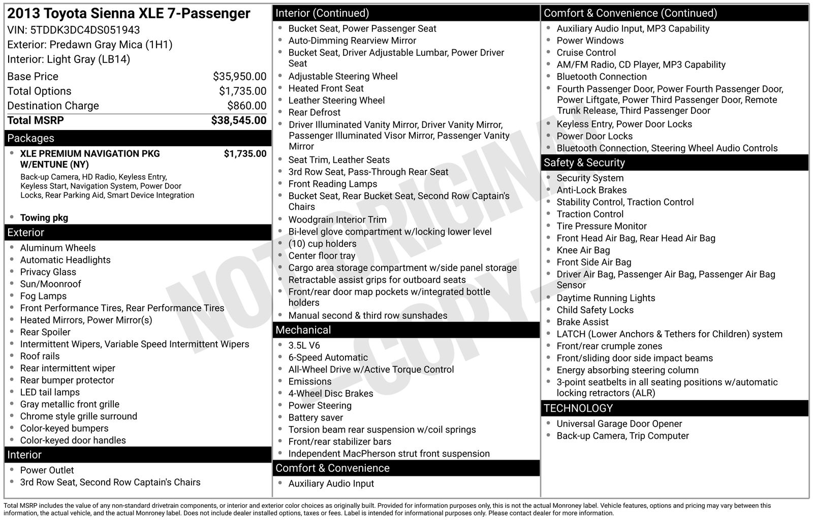 Thumbnail: 2013 Toyota Sienna - 5