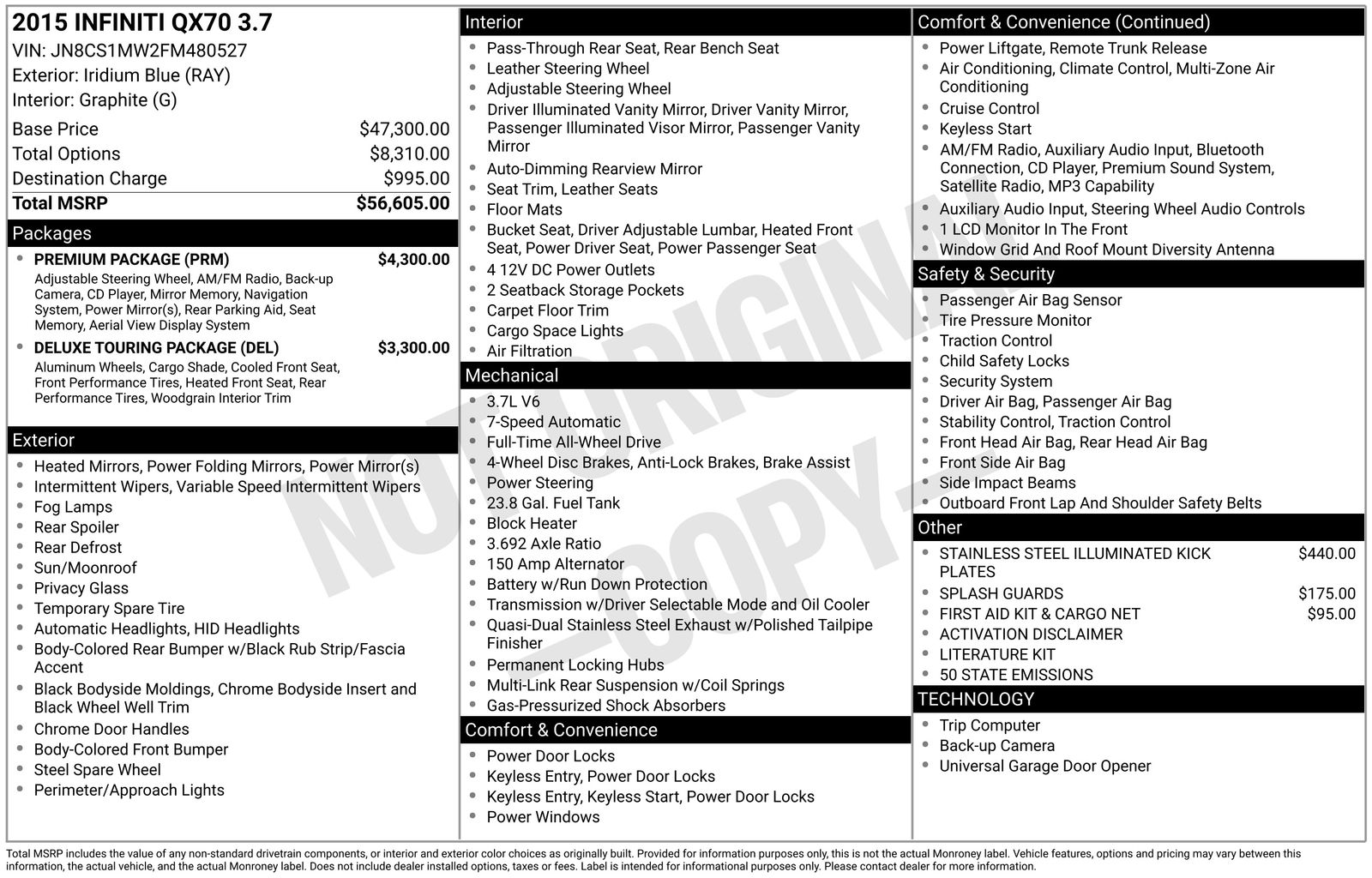 Thumbnail: 2015 INFINITI QX70 - 5