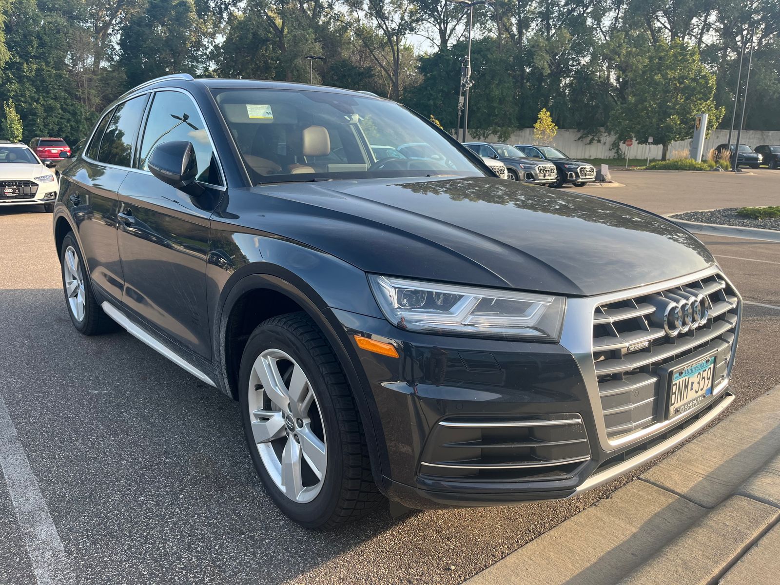 Used 2018 Audi Q5 Premium Plus with VIN WA1BNAFY6J2191985 for sale in Golden Valley, MN