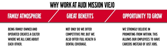 Audi Mission Viejo Now Hiring Career Opportunities