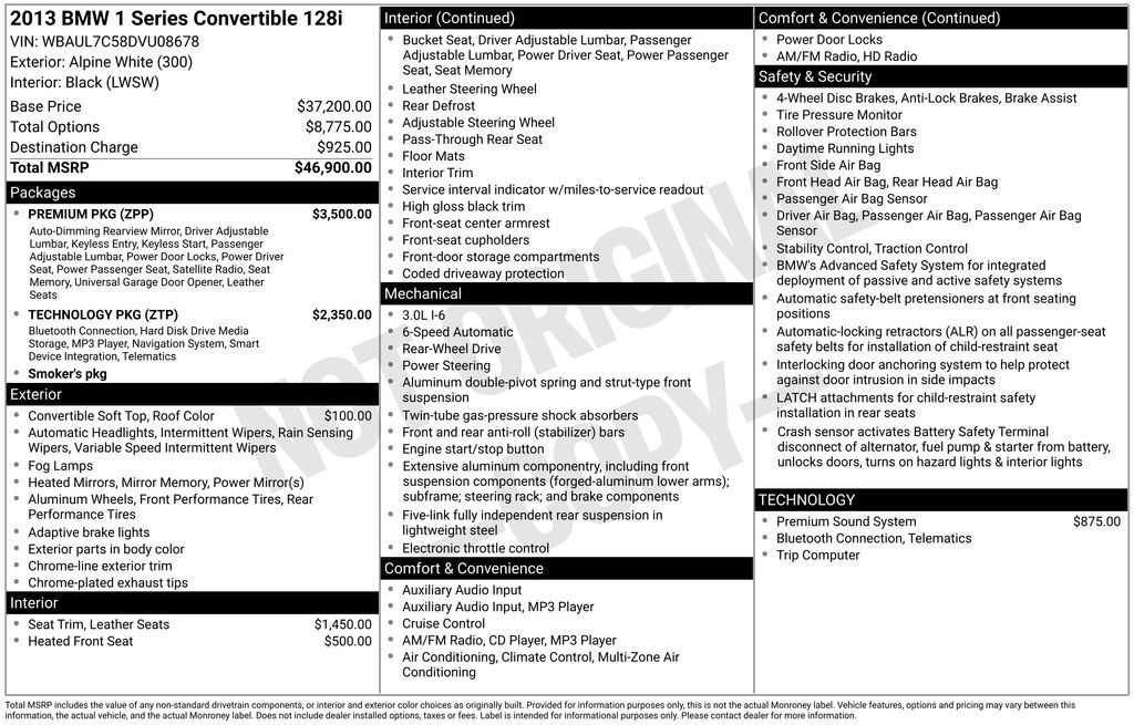 2013 BMW 1 Series 128i