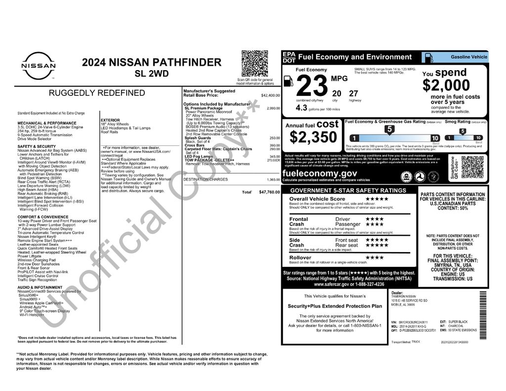Used 2024 Nissan Pathfinder SL SUV