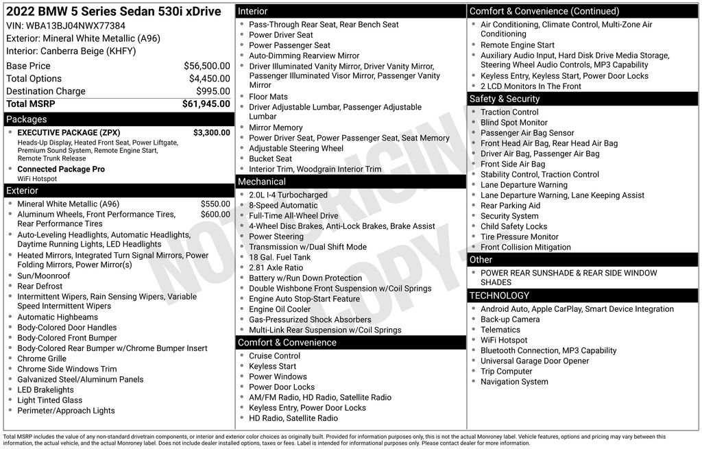 2022 BMW 5 Series 530i's photo