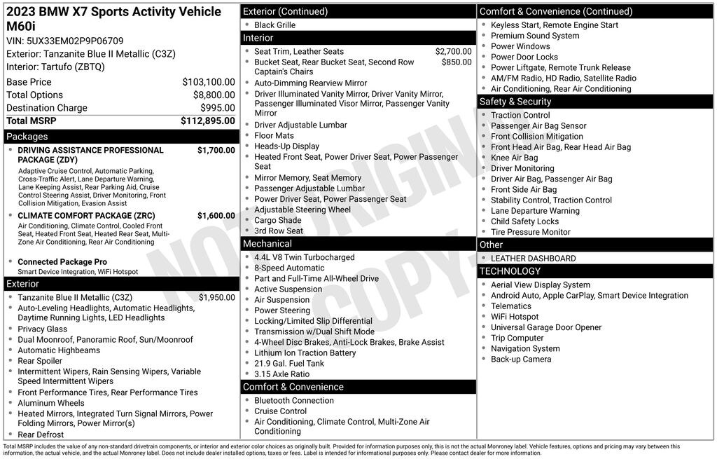 Used 2023 BMW X7 M60i SUV