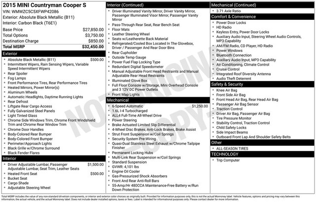 2015 MINI Countryman Base SUV