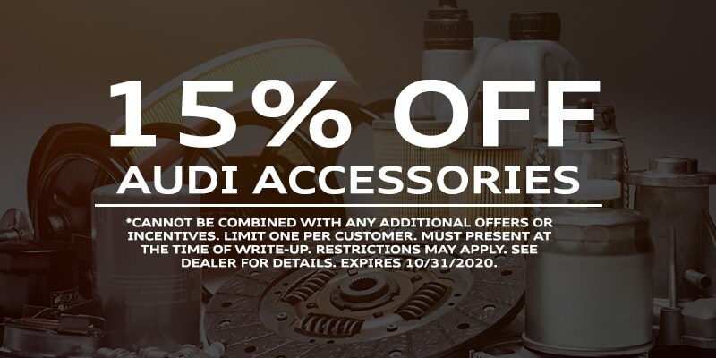 15% OFF of Audi Accessories 