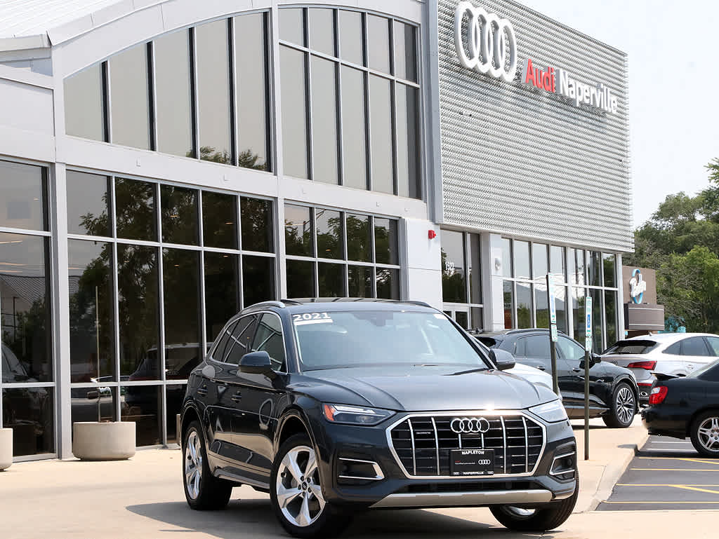 Certified 2021 Audi Q5 Premium Plus with VIN WA1BAAFY5M2137965 for sale in Naperville, IL