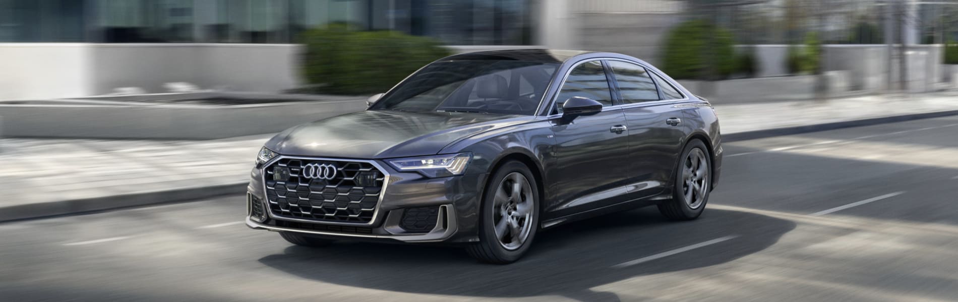2024 Audi A6 in black running on street