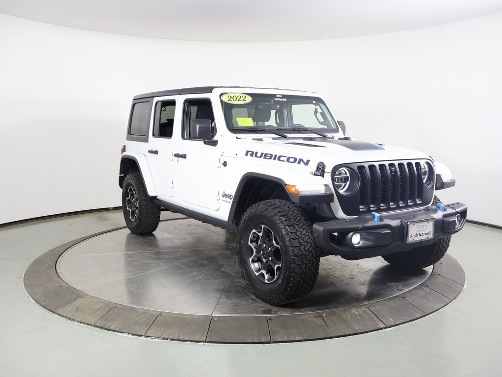 Used 2022 Jeep Wrangler Unlimited Rubicon 4XE with VIN 1C4JJXR66NW205540 for sale in Norwell, MA
