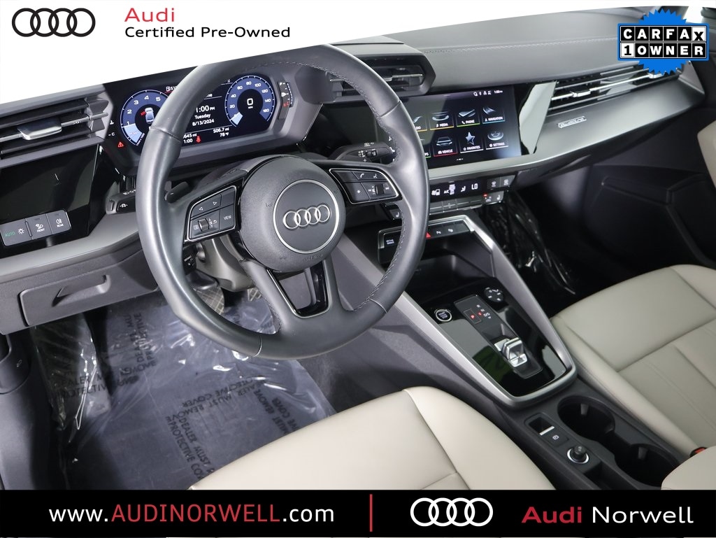 Certified 2024 Audi A3 Sedan Premium with VIN WAUGUDGYXRA045540 for sale in Norwell, MA