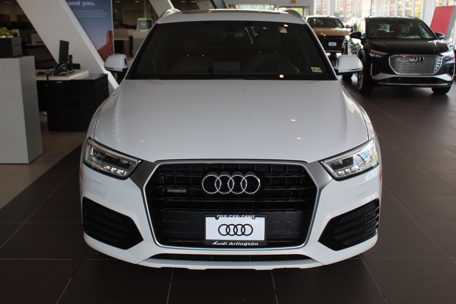 Used 2018 Audi Q3 Premium Plus with VIN WA1JCCFS1JR012817 for sale in Arlington, VA