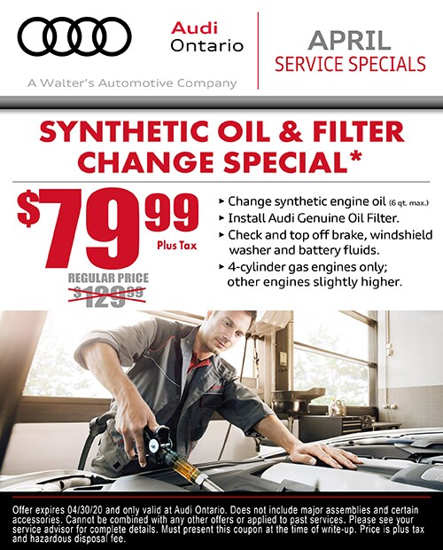 Audi Service Specials in Ontario Audi Service Coupons