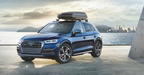 2018 Audi Q5 with cargo carrier on top
