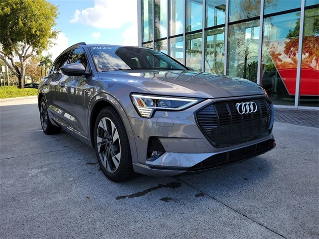 Used 2021 Audi e-tron Premium with VIN WA1AAAGE8MB023748 for sale in Pembroke Pines, FL